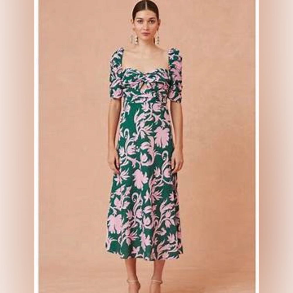 Keepsake floral midi dress